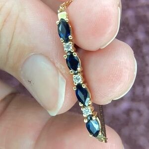 ❤️ solid 14k diamonds and sapphire bracelet